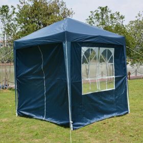 Blue Two Doors And Two Windows Practical Waterproof Right Angle Folding Awning Pavilion Shed