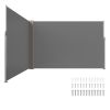 VEVOR Retractable Side Awning, 79''x 236'' Outdoor Privacy Screen, 180g Polyester Water-proof Retractable Patio Screen