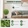 VEVOR 2x Artificial Boxwood Ball Ã˜40,6cm Garden Deco Boxwood in Flowerpot Ball Artificial Boxwood Ball Artificial Plant made of PE, Wood