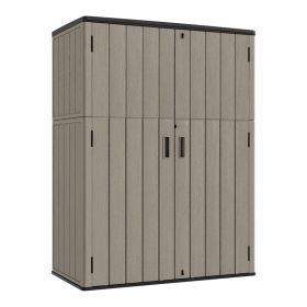 57 Cubic Foot Waterproof Outdoor Vertical Storage Shed