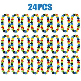 24 Pcs Colorful Hawaiian Leis (Option: W13627223)