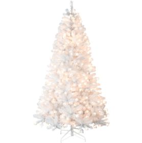 Prelit 5.6.7.8.9ft PVC Flocked Tree  Memory Wire (Option: 5foot PVCplush tree)