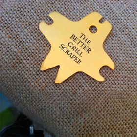 Stainless steel barbecue scraper (Option: Gold)