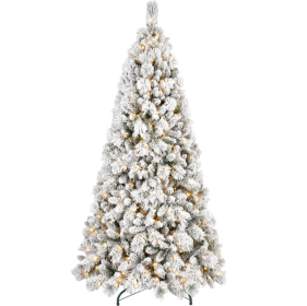 4ft PVC Hard Needle Mixed Flocked Tree (Option: 8feet PVC hard flannel tree)