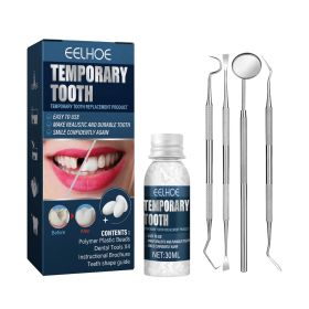 Denture Decorative Teether Set, Halloween Vampire Makeup Dress Up Fake Tooth Glue Teeth Props (Option: 2PCS)