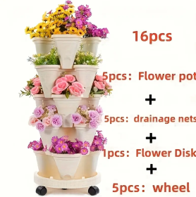 Flower Pot (Color: Beige)