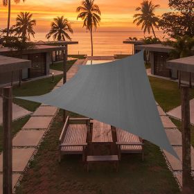 Artpuch Custom Size Dark Grey Sun Shade Sail Triangle Canopy 185 GSM Durable Fabric UV Block Awning for Outdoor Patio Garden Backyard (Customized Avai (Color: DARK GREY, size: 07'x16')