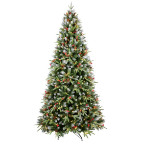 4ft PEPVC Tree Red Fruit35pcs Pine Cone35pcs (Option: 7foot PEPVC tree)